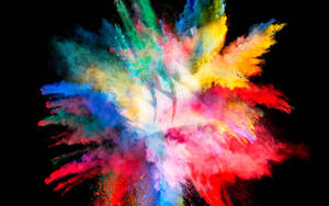 Multi Color Powder Explosion Wallpaper