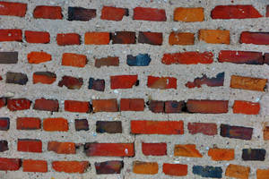 Multi-colored Brick Wall Wallpaper