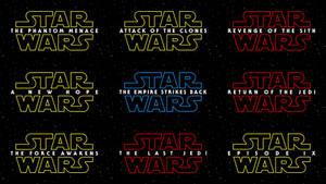 Multi-colored Star Wars Logo Wallpaper