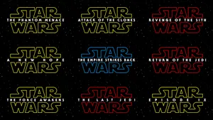 Multi-colored Star Wars Logo Wallpaper