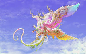 Multicolor Phoenix Sky Wallpaper