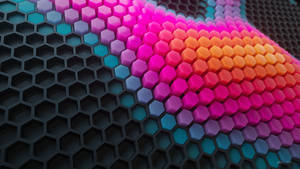 Multicolored 4d Ultra Hd Honeycomb Wallpaper