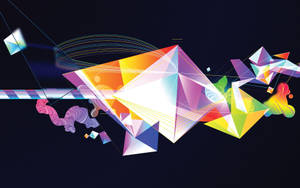 Multicolored Prism Gem Art Wallpaper