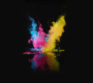Multicolored Smoke Explosion In Qhd Wallpaper