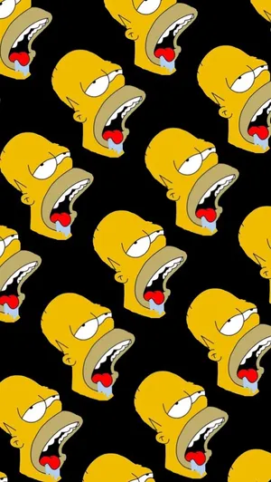 Multiple Homer Simpson Funny Wallpaper