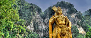 Murugan Statue By The Mountains Wallpaper