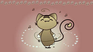 Music Lover Cat Wallpaper