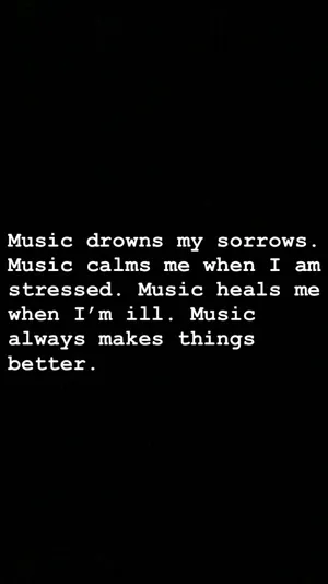 Music Phone Minimalist Quote Wallpaper