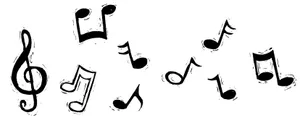 Music Symbols Simple Drawing Wallpaper