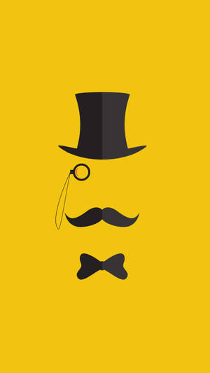 Mustache Man Minimalist Iphone Wallpaper