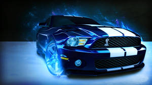 Mustang Hd Blue Flames Wallpaper