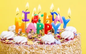 My Birthday Cake With Candles Wallpaper