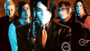 My Chemical Romance Band In Action Wallpaper