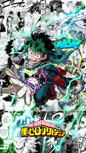 My Hero Academia Logo Izuki Punch Wallpaper