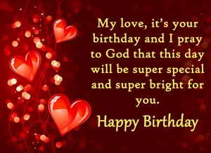 My Love Birthday Prayer Message Wallpaper