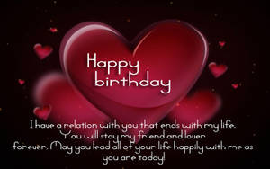 My Love Happy Birthday Message Wallpaper