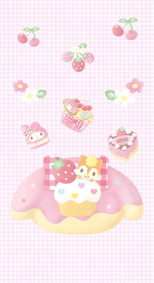 My Melody And Cupcakes Wallpaper