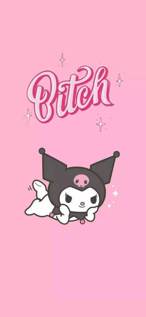 My Melody Kuromi Lying On Her Stomach Wallpaper