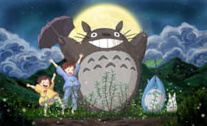 My Neighbor Totoro Characters Exploring The Magical Forest Wallpaper