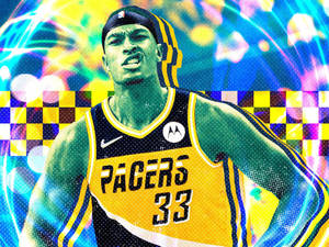 Myles Turner Retro Art Wallpaper