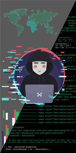 Mysterious Hacker In Anonymous Mask Wallpaper