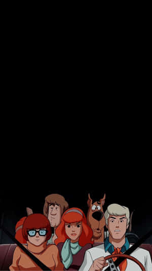 Mystery Machine Gang_ Vintage Cartoon Wallpaper