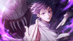 Mystical_ Anime_ Character_ Purple_ Aura Wallpaper