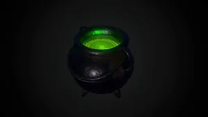 Mystical Cauldron In The Forest Wallpaper