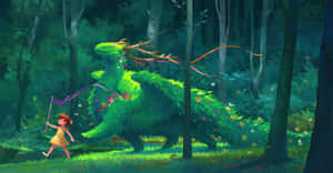 Mystical Forest Dragon Wallpaper