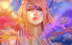 Mystical Girl With Heterochromia Wallpaper