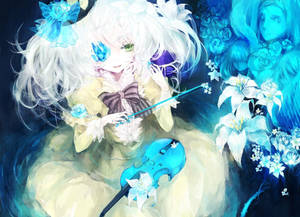 Mystical Touhou Characters In Fantastical Landscape Wallpaper
