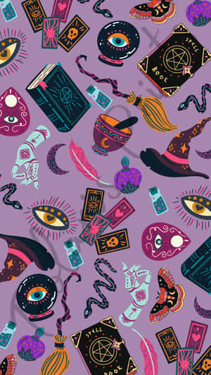 Mystical_ Witchcraft_ Pattern Wallpaper