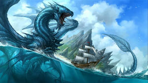 Mythical Creature Sea Serpent Wallpaper