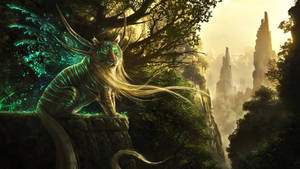 Mythical Creature Winged Tiger Wallpaper