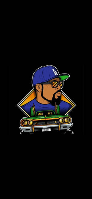 N.w.a. Ice Cube Hip Hop Artist Cartoon Art Wallpaper