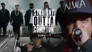 N.w.a. Straight Outta Compton Mix Poster Art Wallpaper