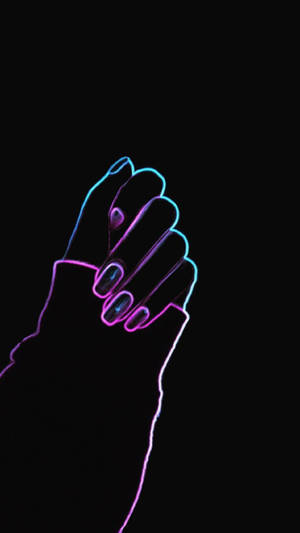 Nails Black And Purple Aesthetic Wallpaper