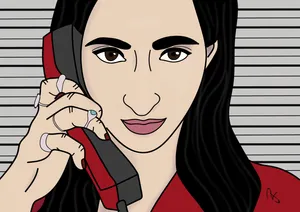 Nairobi Money Heist Graphic Drawing Wallpaper