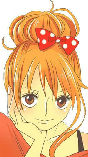 Nami One Piece In Cute Bun Wallpaper