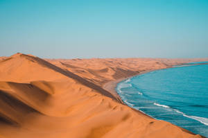 Namibia Desert Meets The Sea Wallpaper