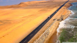 Namibia Namib Desert Highway Wallpaper
