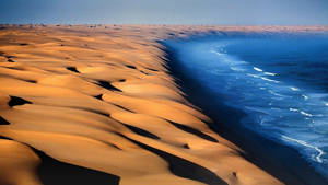 Namibia Namib Desert Meeting The Ocean Wallpaper