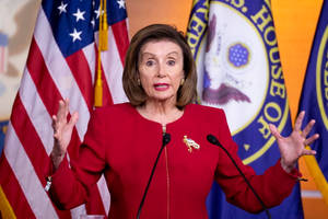 Nancy Pelosi Flags Behind Wallpaper