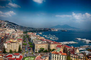 Naples City Facing The Sea Wallpaper