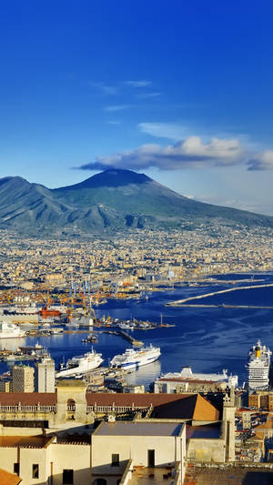 Naples Docked Cruise Ships Wallpaper