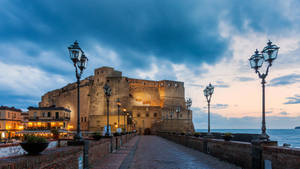 Naples Ovo Castle Connecting Bridge Wallpaper