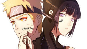 Naruto And Hinata Faces Wallpaper