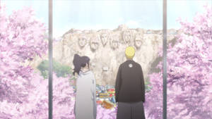 Naruto And Hinata Hokage Rock Wallpaper