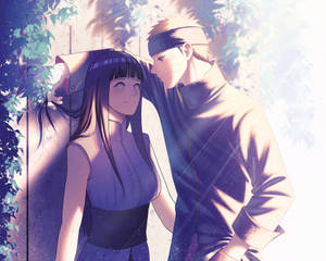 Naruto And Hinata Leaning Wallpaper