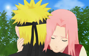 Naruto Anime Sakura Hug Wallpaper
